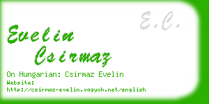 evelin csirmaz business card